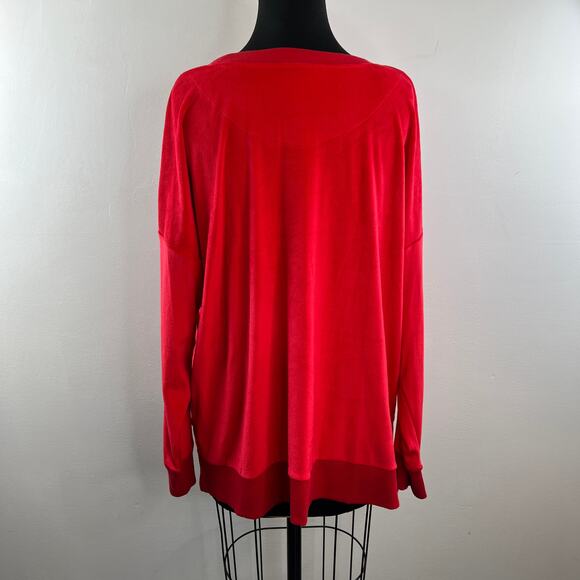 NWT Secret Treasures Red Long Sleeve Lounge Top Crewneck Soft Cozy Size XL - Picture 6 of 12